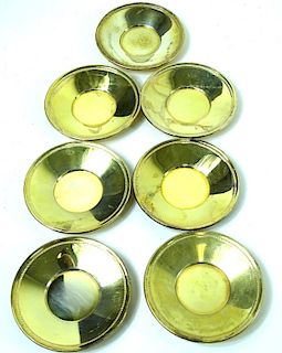 Seven Cartier Vermeil Sterling Silver Nut Dishes