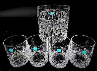 Tiffany & Co. Crystal Ice Bucket & Tumbler Glasses