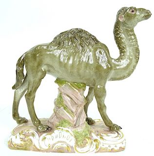 Antique Meissen HP Camel Porcelain Figurine