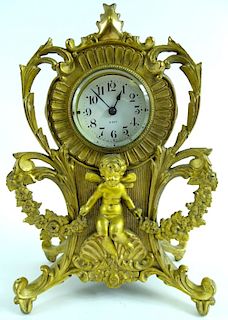 Antique Seth Thomas 8 Day Gilt Cherub Mantle Clock
