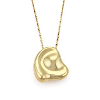 Tiffany & Co Peretti 18k Gold Puff Heart Necklace