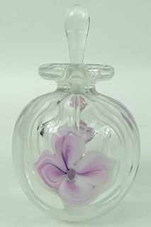 Signed Contemporary Art Glass Perfume Scent Bottle