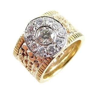 Ladies 14K Gold & 2.25CTW Diamond Estate Ring