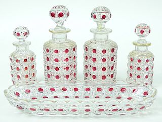 Antique Baccarat French Cut Crystal Perfume Set