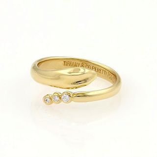 Tiffany & Co Peretti Diamond 18k Gold Snake Ring