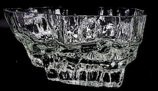 Tapio Wirkkala Iceberg Scandinavian Art Glass Bowl
