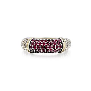 Phillip Gavriel 18K Gold and Silver Ruby Ring