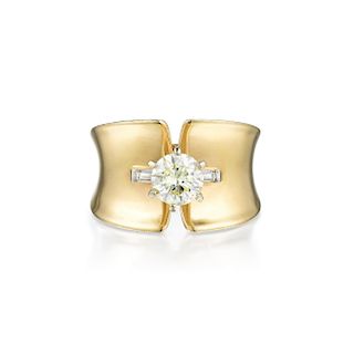 A 14K Gold 1.20-Carat Diamond Ring