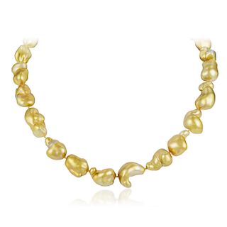A Golden Keshi Pearl Necklace