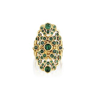 An 18K Gold Emerald Ring