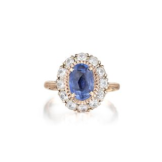 A 10K Gold Sapphire Ring