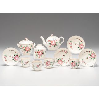English Creamware Rose Pattern Tea Service