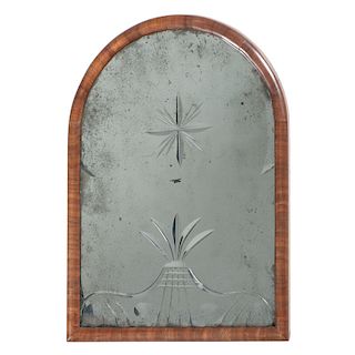 Queen Anne Mirror with Etched Plate