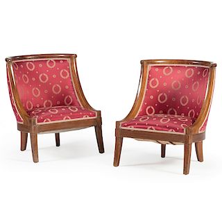 Louis Philippe Upholstered Gondola Chairs