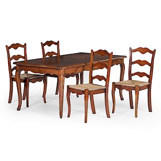 French Provincial-style Dining Table and Chairs