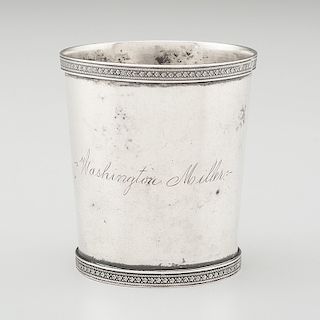 Kentucky Agricultural Society Coin Silver Premium Cup Presented to Washington Miller