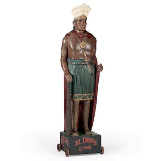 Painted Cigar Store Indian