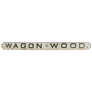 Wagon Wood Advertising Sign