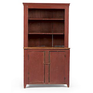 Stepback Cupboard in Red Paint