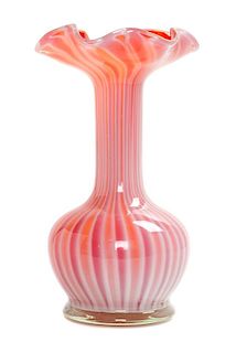 A Steuben Centra 1917 Glass Vase Height 9 inches.