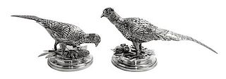 * A Pair of Pewter Figures Height of taller 7 3/4 inches.