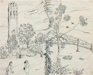 Emil Armin, (American, 1883-1972), Cort Tower, La Jolla, 1951
