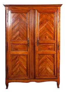 A Provincial Armoire Height 80 x width 50 x depth 18 inches.