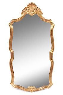 * An Italian Gilt Wall Mirror 46 1/2 x 23 inches.