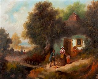 Henry Harvey, (American, 19th century), Figures in Rural Landscape