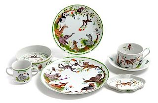 * A Lynn Chase Porcelain Partial Dinner Service Diameter of dinner plate 10 1/4 inches.
