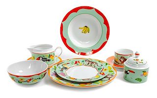 * A Lynn Chase Porcelain Dinner Service for Twelve Diameter of dinner plate 10 1/2 inches.