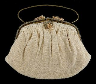Early 20th c. French beaded purse