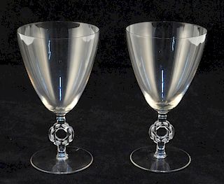 Pair of Lalique goblets