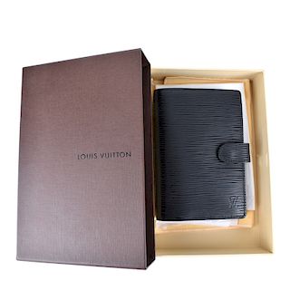 Louis Vuitton Black Epi Leather Agenda Cover PM