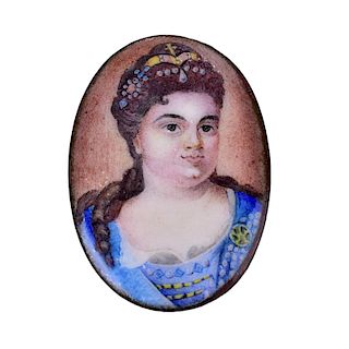 Russian Enamel Miniature of Catherine I
