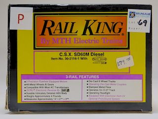 Rail King C.S.X. SD60M Diesel Engine O Gauge Train