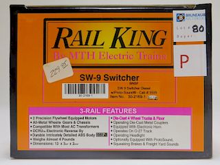 Rail King BNSF SW9 Switcher Diesel Engine O Train