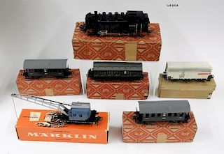 Vintage Marklin HO 5 Car Locomotive Train Set