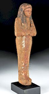 Egyptian New Kingdom Wooden Painted Ushabti