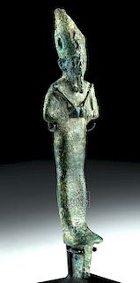 Egyptian Late Dynastic Bronze Osiris in Mummiform