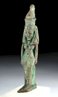 Egyptian Late Dynastic Faience Mut Amulet, ex-Bonhams