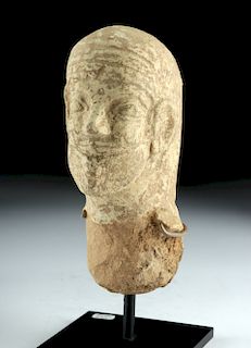 Greek Archaic Terracotta Head - Male Kouros
