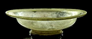 Large / Impressive Roman Glass Footed Bowl