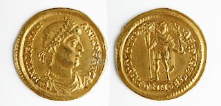 Roman Valentinian I Gold Solidus, 4.3 grams