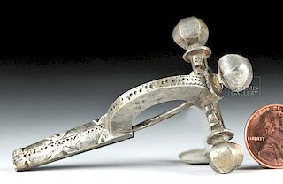 Rare Roman Silver Military Fibula - 55.6 grams