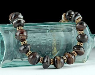 Ancient Achaemenid Persian Agate Bead Necklace