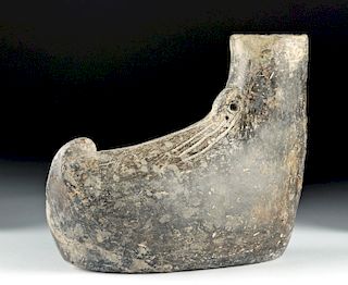 Ancient Yortan Blackware Shoe-Shaped Vessel w/ TL