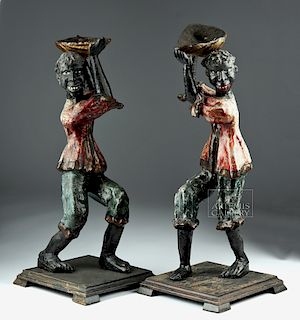 Early 20th C. African-American Papier-Mache Figures