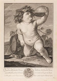 After Guido Reni, (Italian, 1575-1642), Bacchus by Giuseppi Camerata (Italian, 1718-1803) and Alliance of Peace and Abundance by