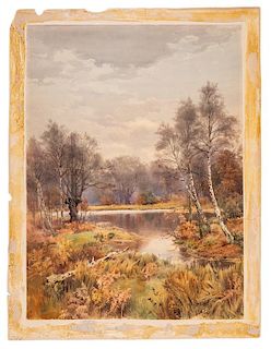 Benjamin John Ottewell, (Scottish, 1847-1937), Autumn in New Jersey, 1889